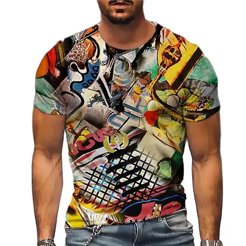 

3D Printed Stylish Casual Men's T-shirt