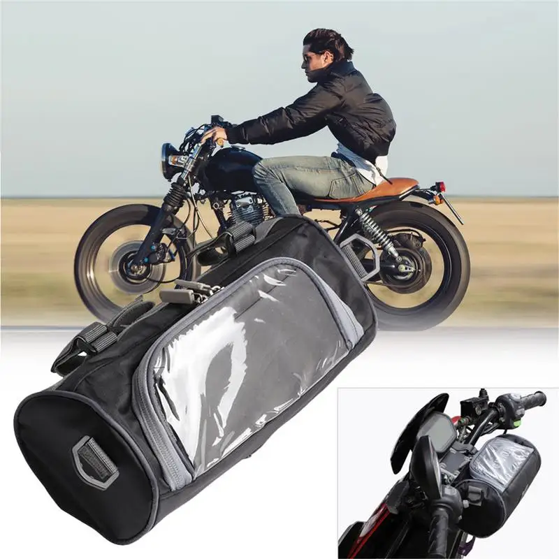 

2.5L Motorcycle Handlebar Bag Front Fork Head Storage Bag Electric Car Waterproof Touch Screen Storage Bag For Moto Accessories