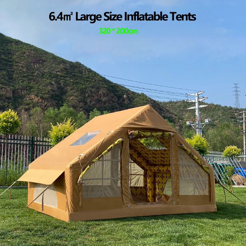 

6.4㎡ Large Inflatable Tent 420D Oxford Cloth Arabian Style Marquee with PVC Inflatable Columns Sunshade Sunburn Protect Flysheet