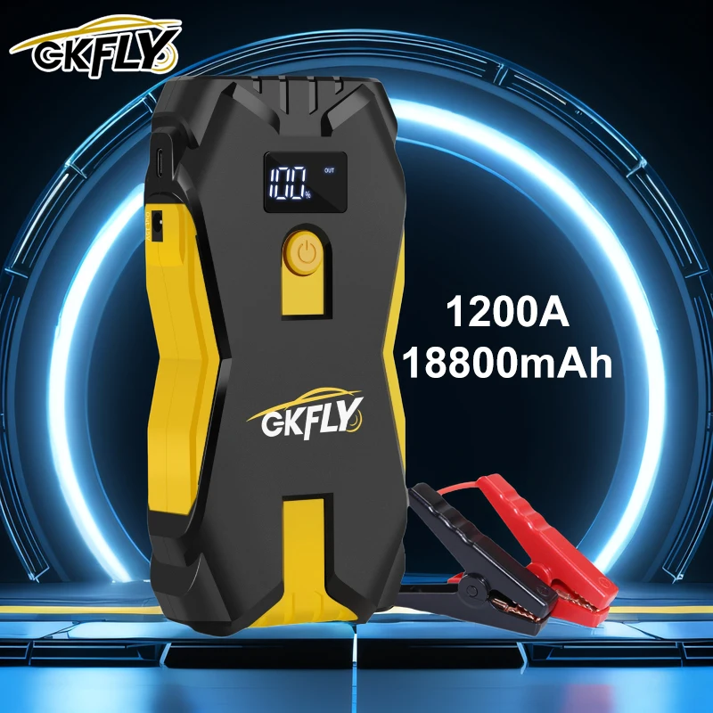 Jump Starter Power Bank Portable Starting Device Car Battery Booster 1200A 18000mAh for Gas/Diesel 5L/3L