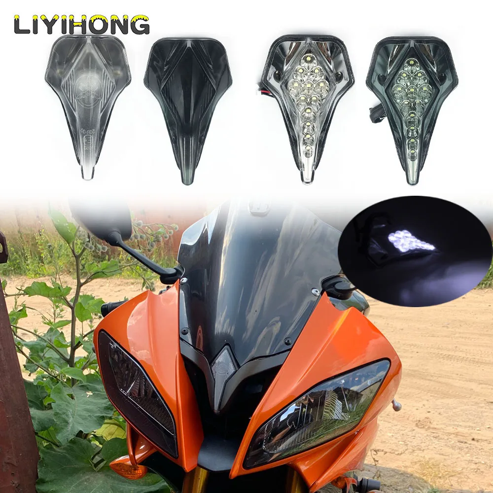 

For YAMAHA YZF R6 2008-2012 Motorcycle Accessories Front Center Marker LED Pilot Light Headlight Headlamp Fog Lamp Head Light