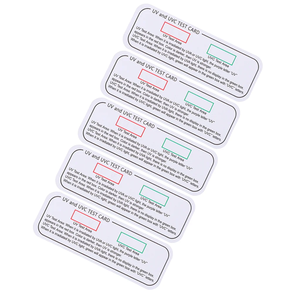 

5pcs UVC-UVA Testing Cards UVC Light Identifying Tools UVA Testing Strips Indicator Cards