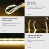 FCOB CCT LED Light Strip 640 LEDs High Density Flexible FOB COB 10mm Led Lights RA90 2700K to 6000K Linear Dimmable DC12V DC24V 5