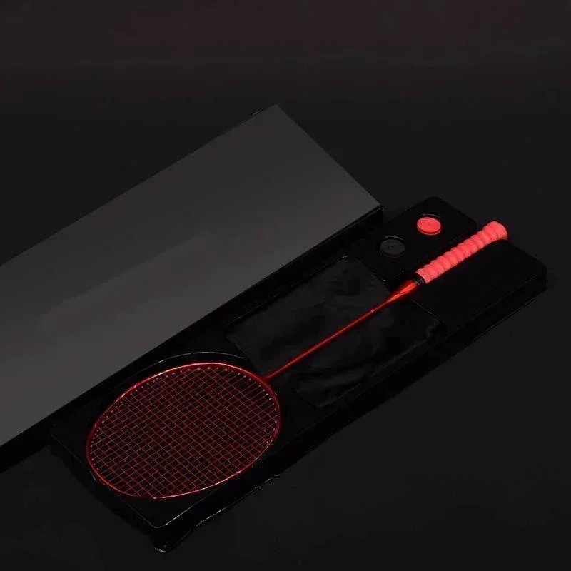 Gift Box 8U Badminton Racquet Full Carbon One Piece Handle Ultra Light Attack Racquet Single Multi Color Option