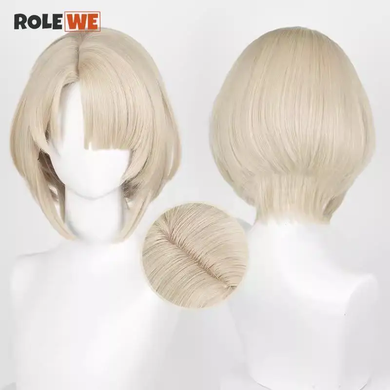 

Game Genshin Impact Cosplay Fontaine Freminet Cosplay Wig Short Women Wig Heat Resistant Synthetic Hair Role Play Wigs + Wig Cap