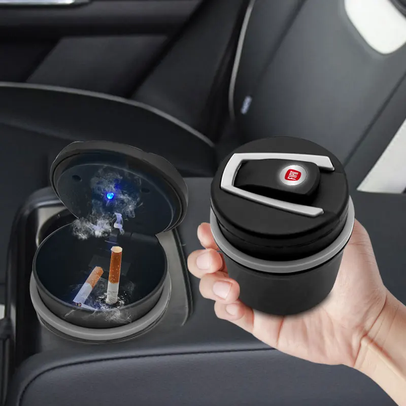 자동차 재떨이 휴대용 자동차 LED 라이트 담배 재떨이 피아트 두카토 아바르트 티포 판다 브라보 도블로 스틸로 500용