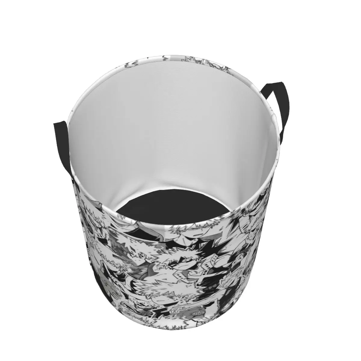 Custom Katsuki Bakugo Anime Laundry Basket Collapsible Manga Boku No Hero Academia Clothing Hamper Toys Organizer Storage Bins 3