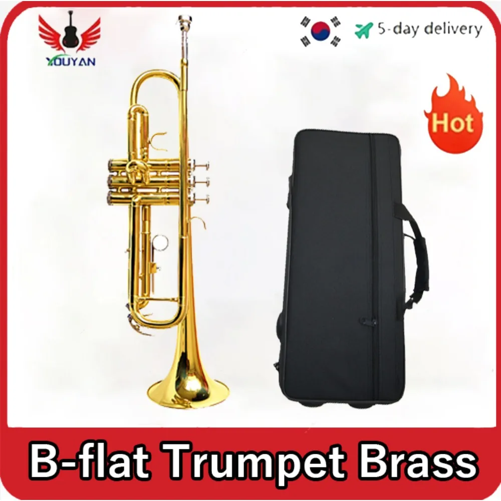 

Playing Trumpet InstrumentBrass B-flat Trumpet Brass Calvos Three-Note Trumpet Beginner Entertainment