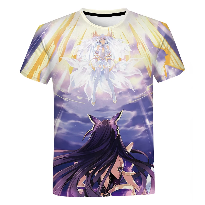 

Date a Live 3D Printed New AnimeT Shirt Men Women Summer Fashion Cool Casual Harajuku T Shirt Streetwear Tops Oversized Shirts