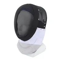 Fencing Sports Mask Fencing Protective Helmet with Padded Bib for Daily Practice and Competition Black Fencing Protective Gear 1