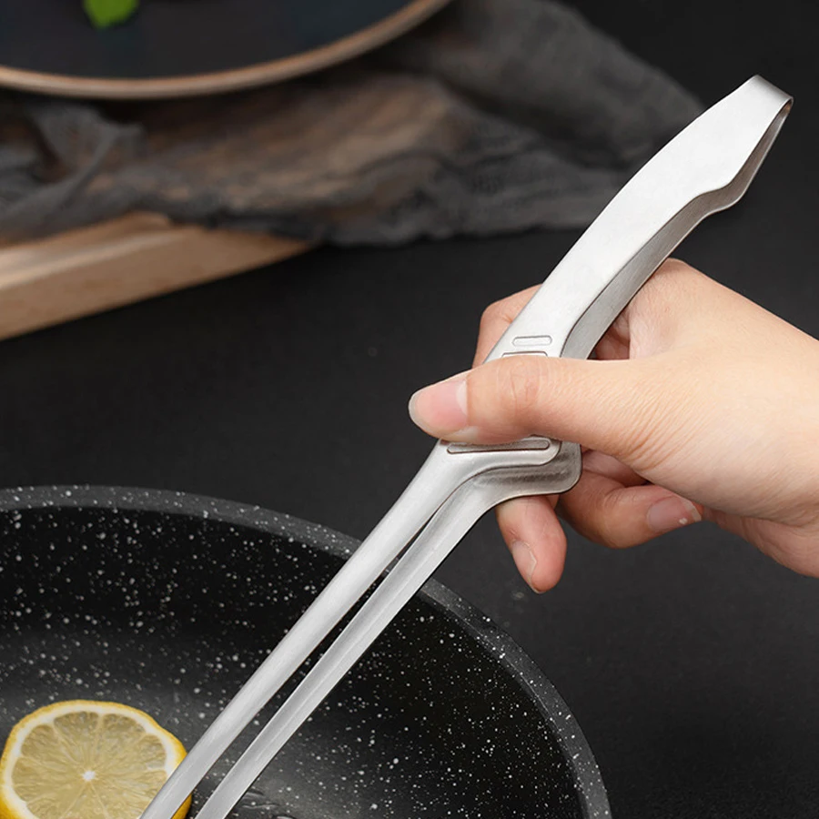 Food Tongs Stainless Steel BBQ Steak Grilling
