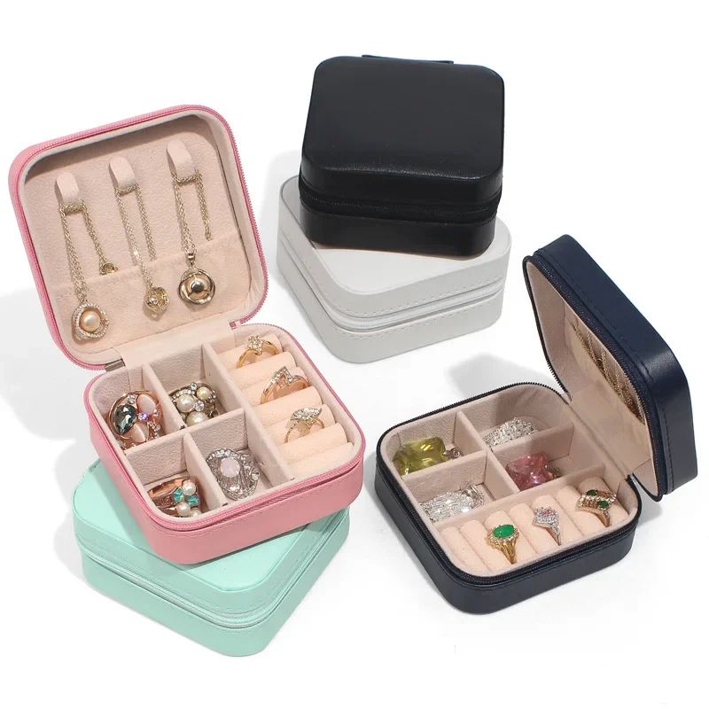 Casegrace - Mini Joyero Portátil De Viaje De Cuero Para Joyas
