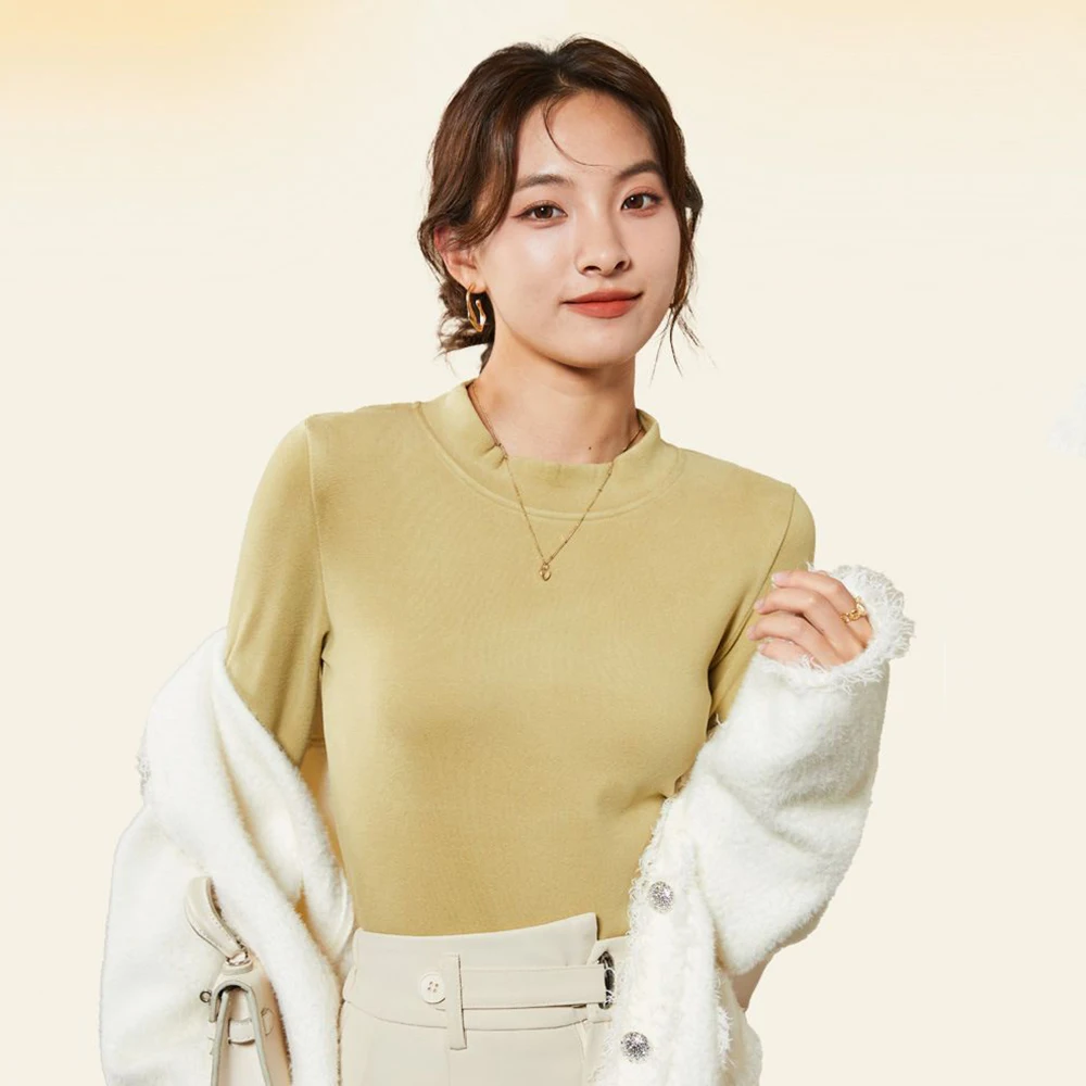 WomensThermalTopsWoolSilkThermalUnderwearSeamlessHeating