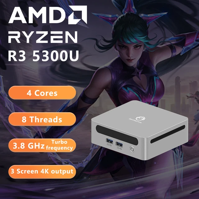 AMD Ren5000 5300U 5475U 5600H 5625U Windows 11 Ryzen DDR4 3200Mhz Wifi6 HDMI Mini PC bricolage ordinateur de jeu GenMachine Mini PC 1