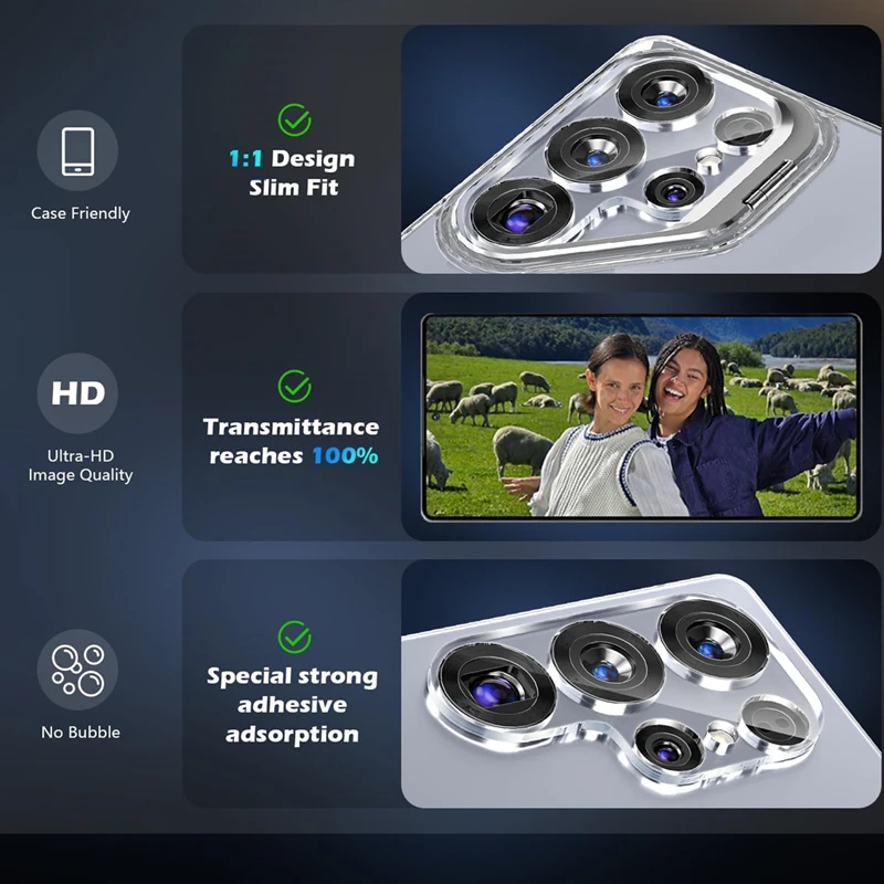 High-Definition Camera Protective Tempered Glass Lens Film - Clear