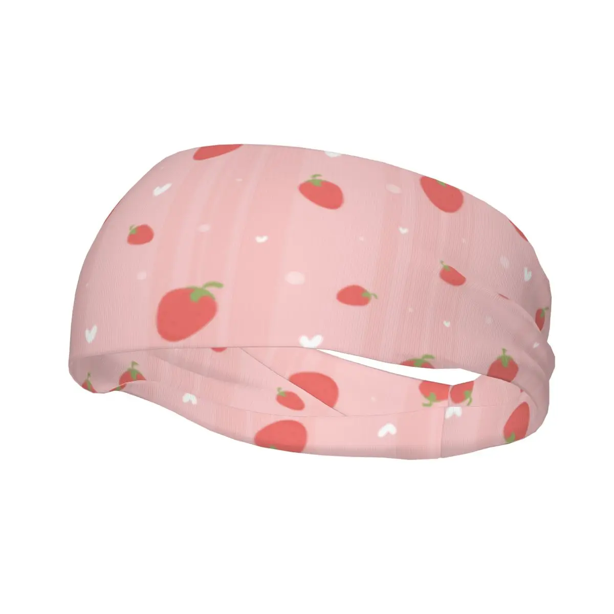 

Strawberry Heart Sweatband Stretch Bike Cycling Sweat Headband Headwrap Fruit Hair Bandage Gym Fitness Yoga Sweat Wash Bands