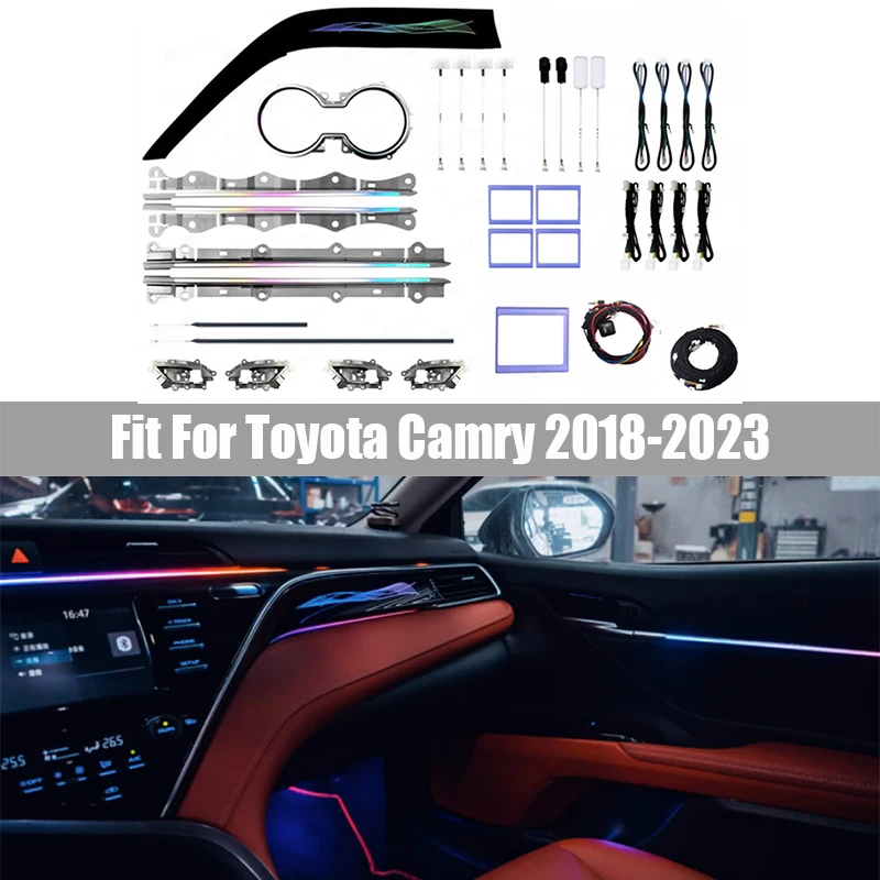 20 Lights 64 Colors Car Atmosphere Lights Fit for Toyota Camry 2018 2019 - 2023 Symphony Starry Sky Model Symphony Ribbon Model