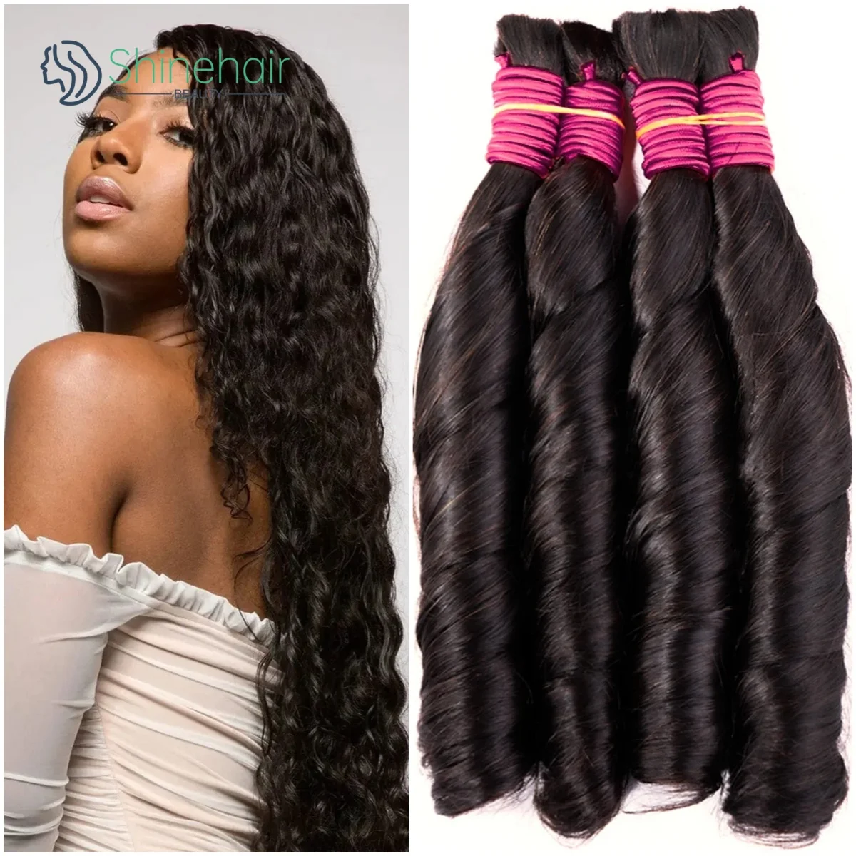 Cabello ondulado suelto 12A a granel para trenzar extensiones de cabello  humano 100% originales sin trama cabello vietnamita rizado negro para salón  30 pulgadas - AliExpress, image size:1200x1200