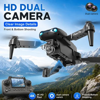 ZNLYRION E99 RC Drone with Screen Remote Control 4K Dual Camera Optical Flow Positioning Obstacle Avoidance Foldable FPV WIFI APP Control One Key Return 360° Flip Quadcopter Toy for Beginners 6