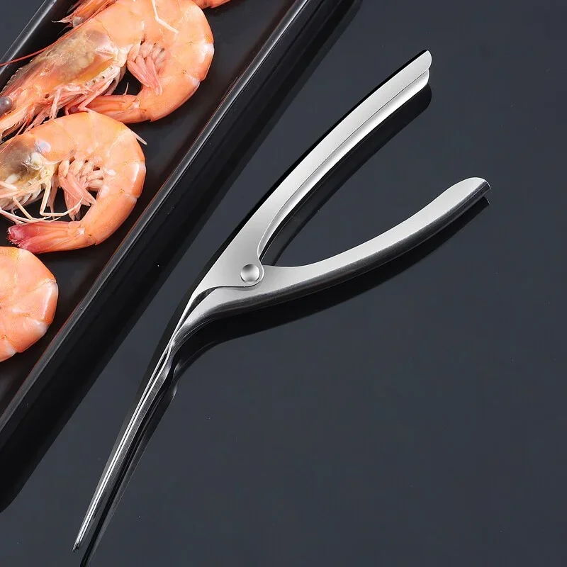 Fish Knife Stainless Steel Fish Knife Multifunctional Shrimp Shredding Knife Sharpener Kitchen Tool Quick Shrimp Skin Machine