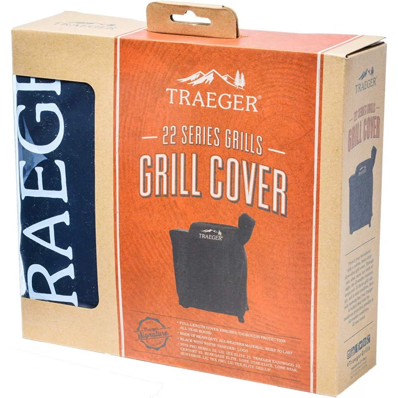 Traeger Grills BAC503 Full-Length Grill Cover Grill Accessory-Pro 575/ Pro 22, Black