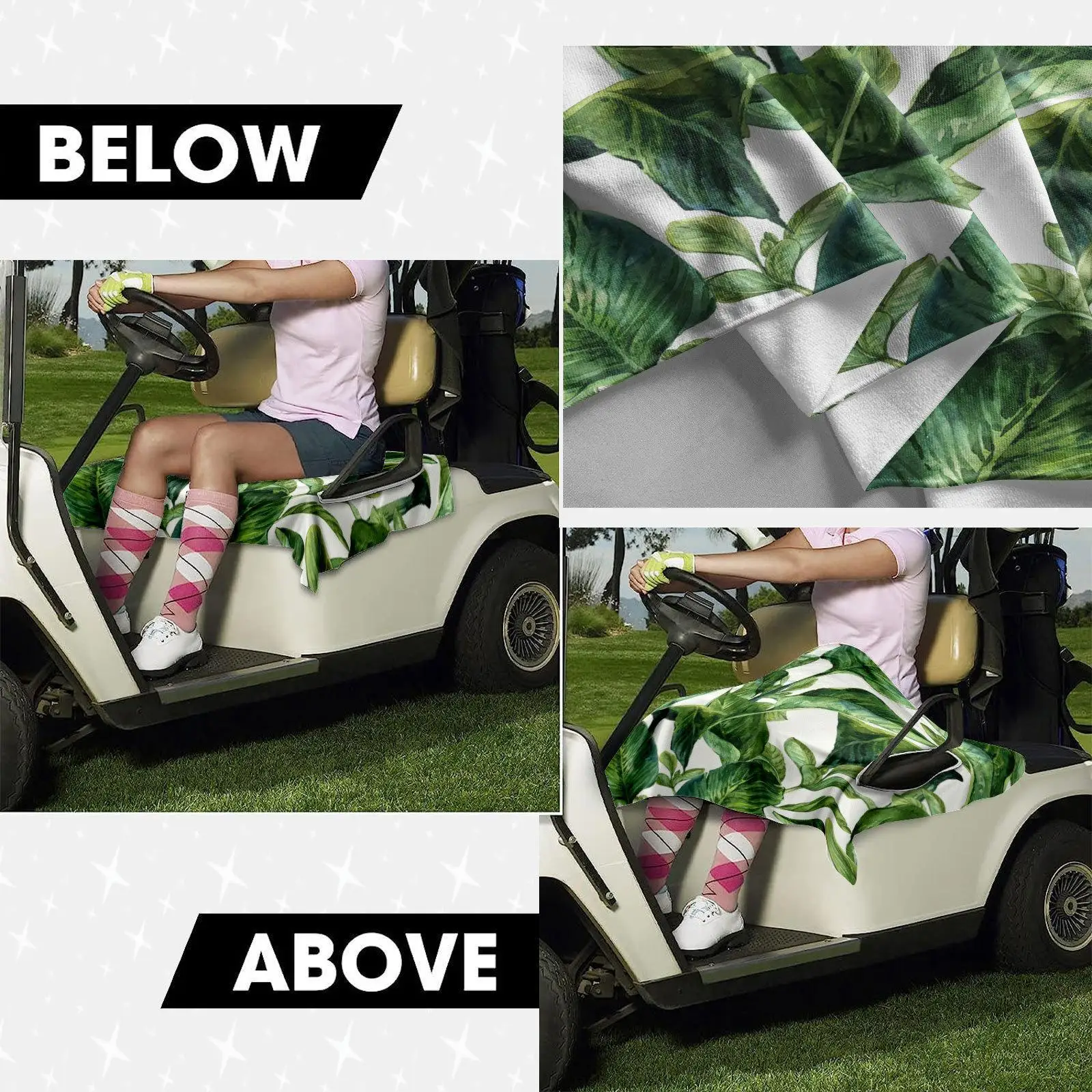 Golf Cart Seat Towel Blanket Comfortable Reusable Polyester Protection for Golf Club Course Cruising Golf Accessories