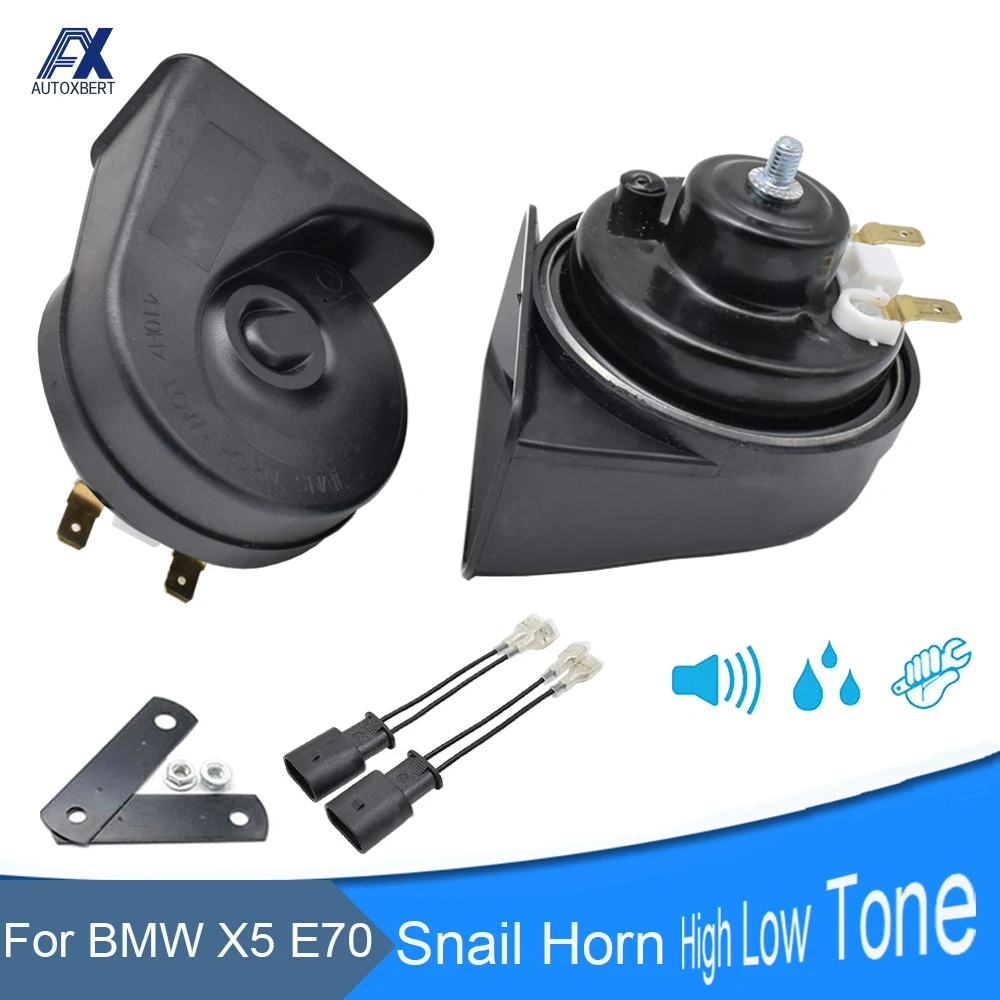 12V110125dbLoudWaterproofDualPitchCarHornSnailtypeHornFor