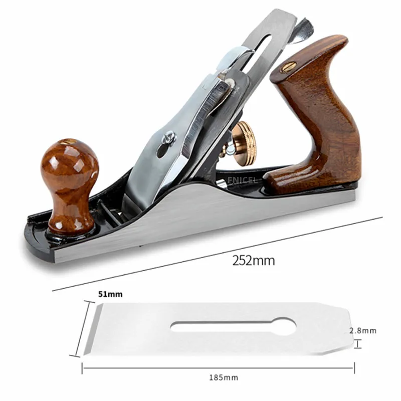 Woodworking Hand Tools Wood Trimming Tool Adjustable Universal Bench Hand Plane with 51mm Blade Carpenter Planer for Precision Woodworking