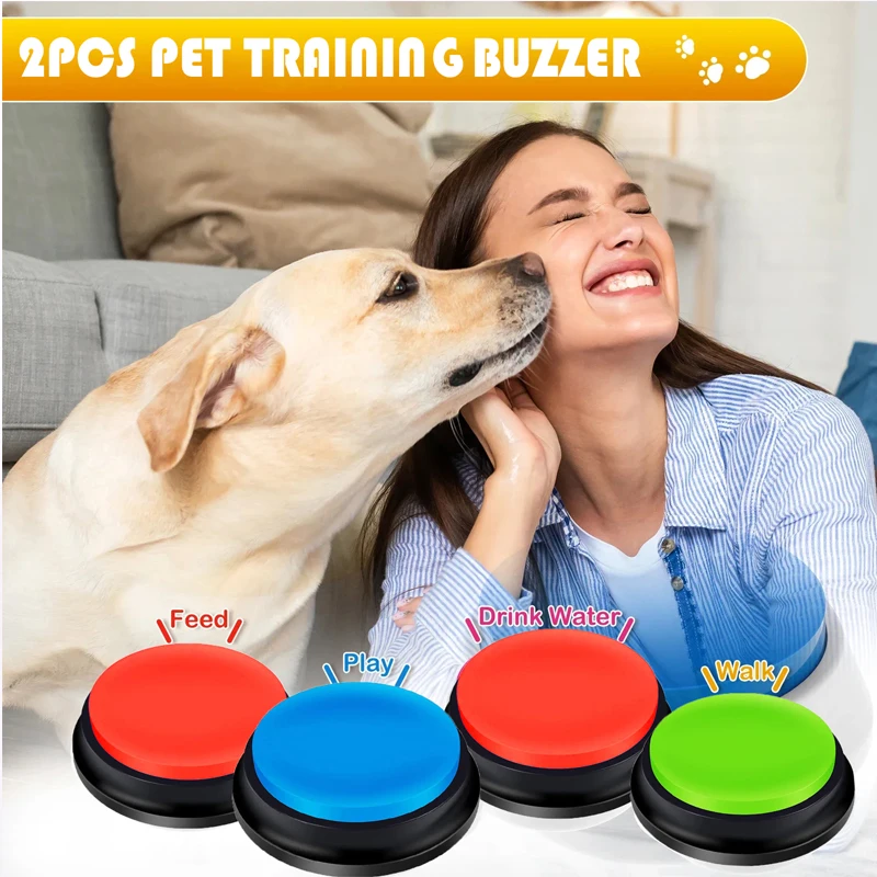 

Voice Recording Button Set Talking Button Dog Toy Interactive Kids Pet Communication Buttons Dog Training Answer Dog Accessories
