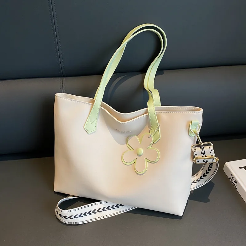 

2023 Fashion New Tote Bags Simple Versatile PU Shoulder Bag Women Luxury Handbag