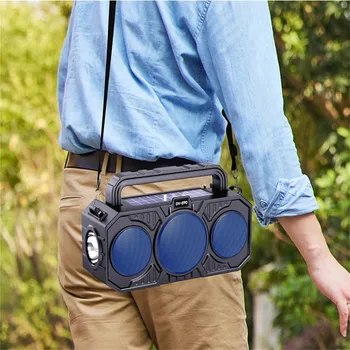 Outdoor Bluetooth Speaker Flashlight Convenient Solar Wireless Card Insertion Radio Handheld Small Subwoofer Speakers For Camp 2