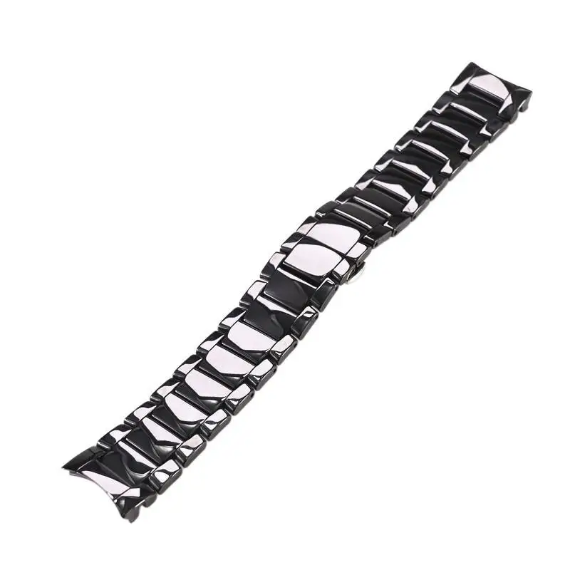 

PCAVO 22mm 24mm Black Smooth Frosted Ceramic Strap For Armani Watch Ar1451ar1452ar1475ar1474 Watch Strap Wristband Bracelet band