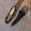 New Temperament Elegant Fashion High-heeled Shoes Women's Shoes Spring Bow Mid-heel Leather All-match Thick-heeled Shoes 4