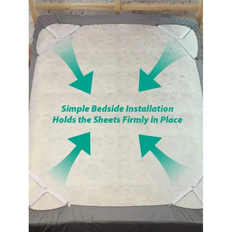 4 Pcs Triangle Bed Sheet Holders Fitted Sheet Clips Adjustable Suspenders Mattress Gripper Clips Bed Mattress Cover bed sheet holder