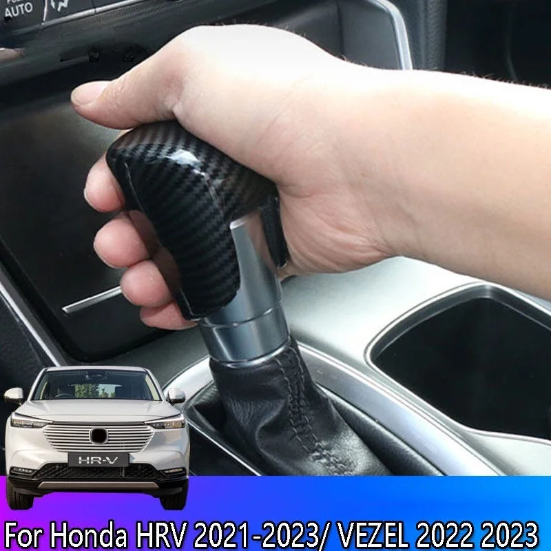 

Декоративная крышка Honda HRV/ VEZEL 2021-2023 ABS покрытая крышка рычага переключения передач автомобиля Защитная крышка (серебристо-красный углерод) внутренние детали