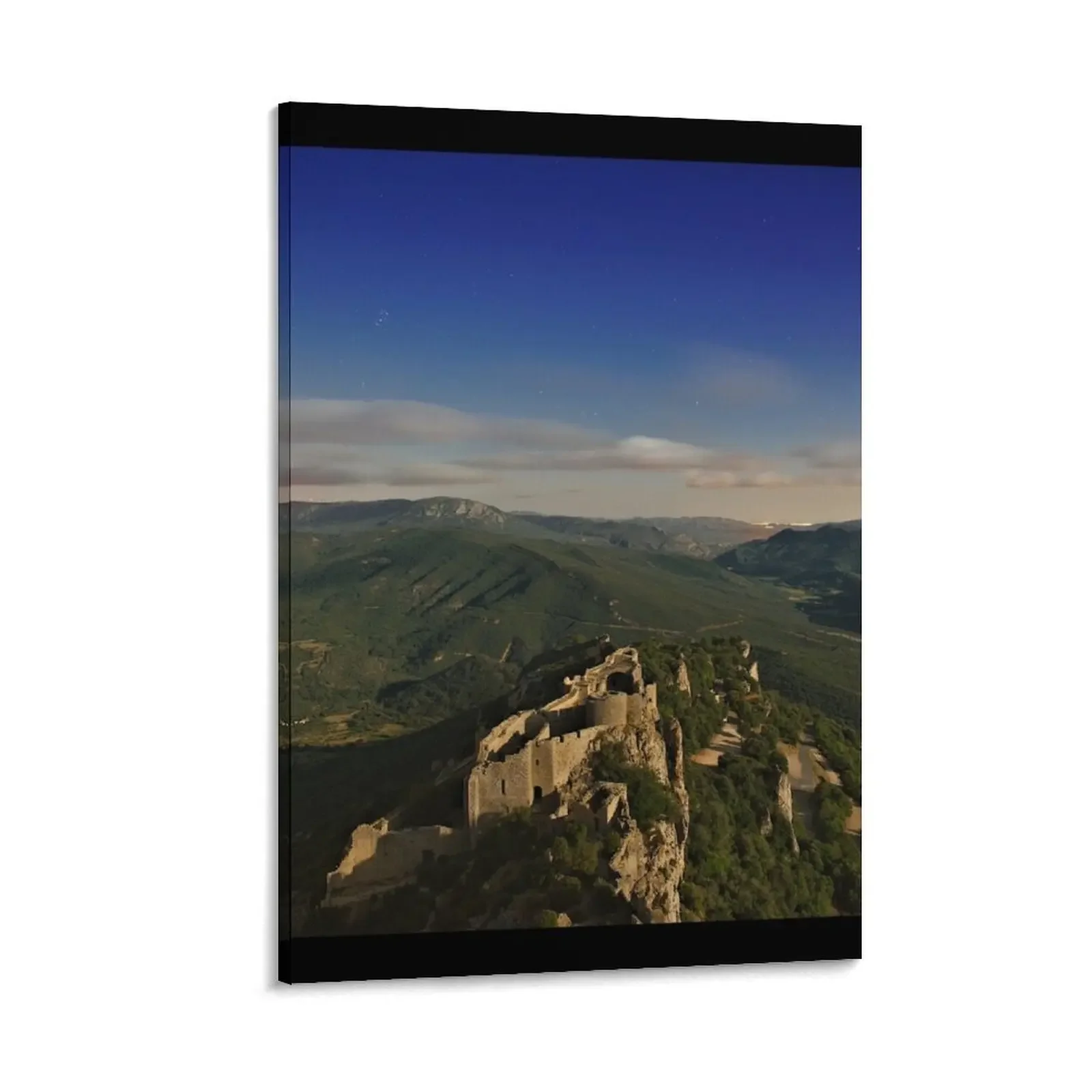 

Peyrepertuse in the heart of the night #TerresCathares Canvas Painting Decoration nordic home decor anime poster