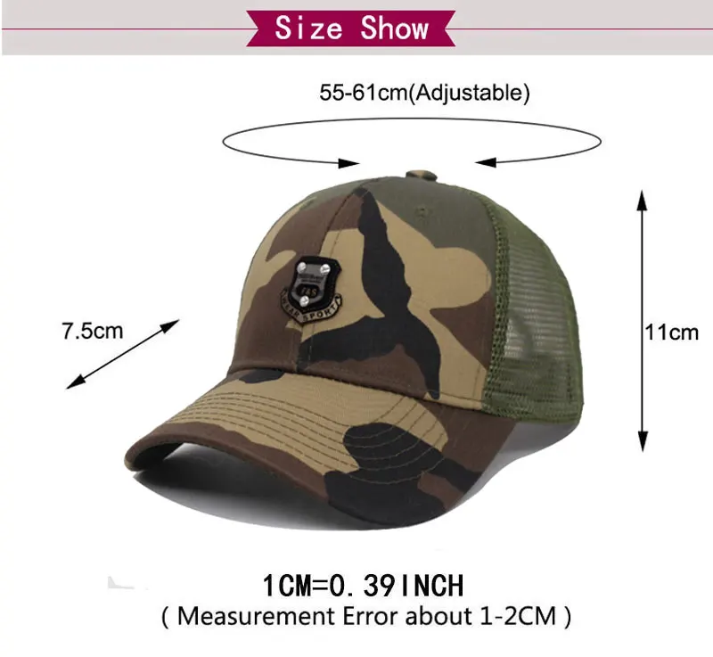 Summer Camouflage Mesh Men Baseball Cap Women Snapback Caps Hats For Men F&S Gorras Rivet Bone Casquette Sun Baseball Hat Cap cool baseball caps for guys