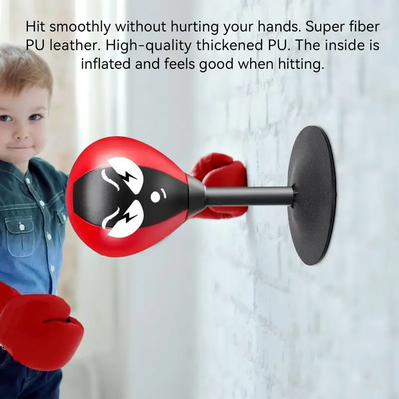Desktop Punching Bag Heavy Duty Table Boxing Punch Ball with Strong Suction Cup Stress Relief Boxing Practice for Kids Adults