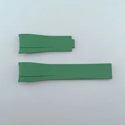 High-Quality 20mm Rubber Strap with Stainless Steel Buckle (NO.3 green)