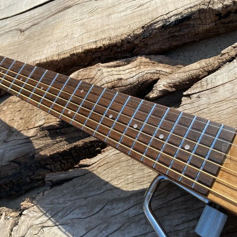 Acepro Mini Electric Acoustic Guitar Stainless Steel Frets Roasted