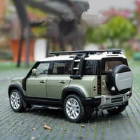 مجسم سيارة لاند روفر ديفندر معدني مع صوت وإضاءة | Land Rover Defender SUV Diecast Car Model (Sound & Light)