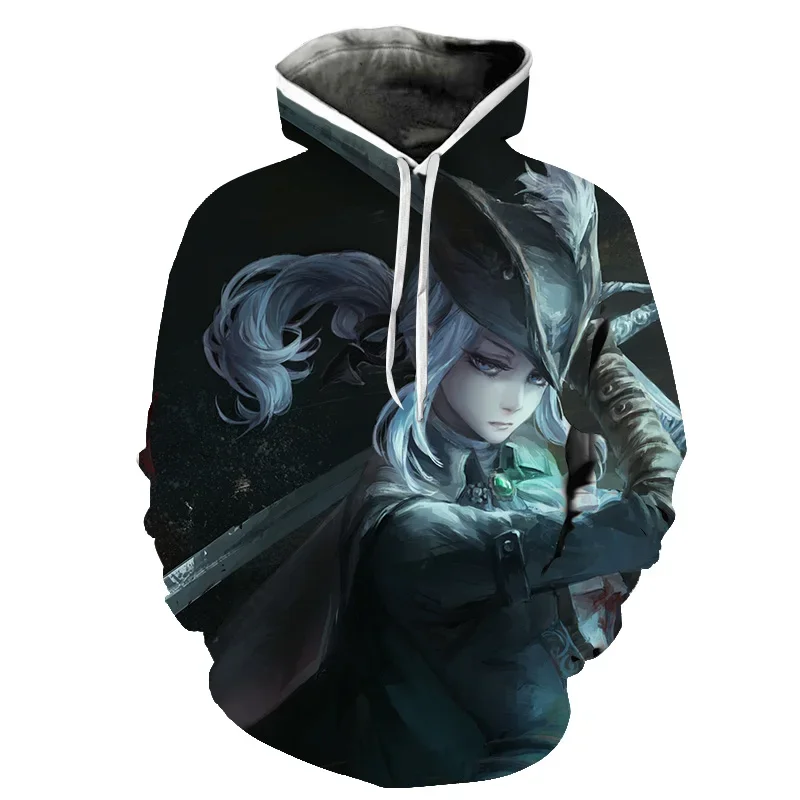 3D Night Printed Men's Hoodie 5