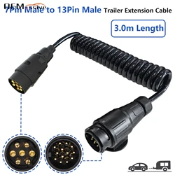 Heavy - Duty Trailer Wiring Connector: Curly Extension Cable & Towing Adapter