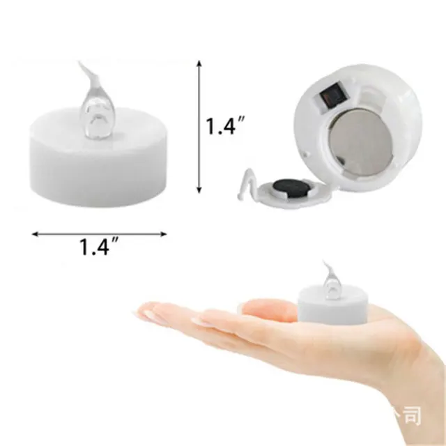 3/6/12 pièces télécommande blanc sans flamme décoratif LED bougies chauffe-plat à piles petite lumière scintillante jaune 6