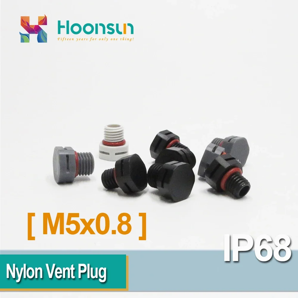 10pcs M5x0.8 M5*0.8 Nylon Screw Vent Stop Plug Plastic Breathable Screw Vent Valve Color Black