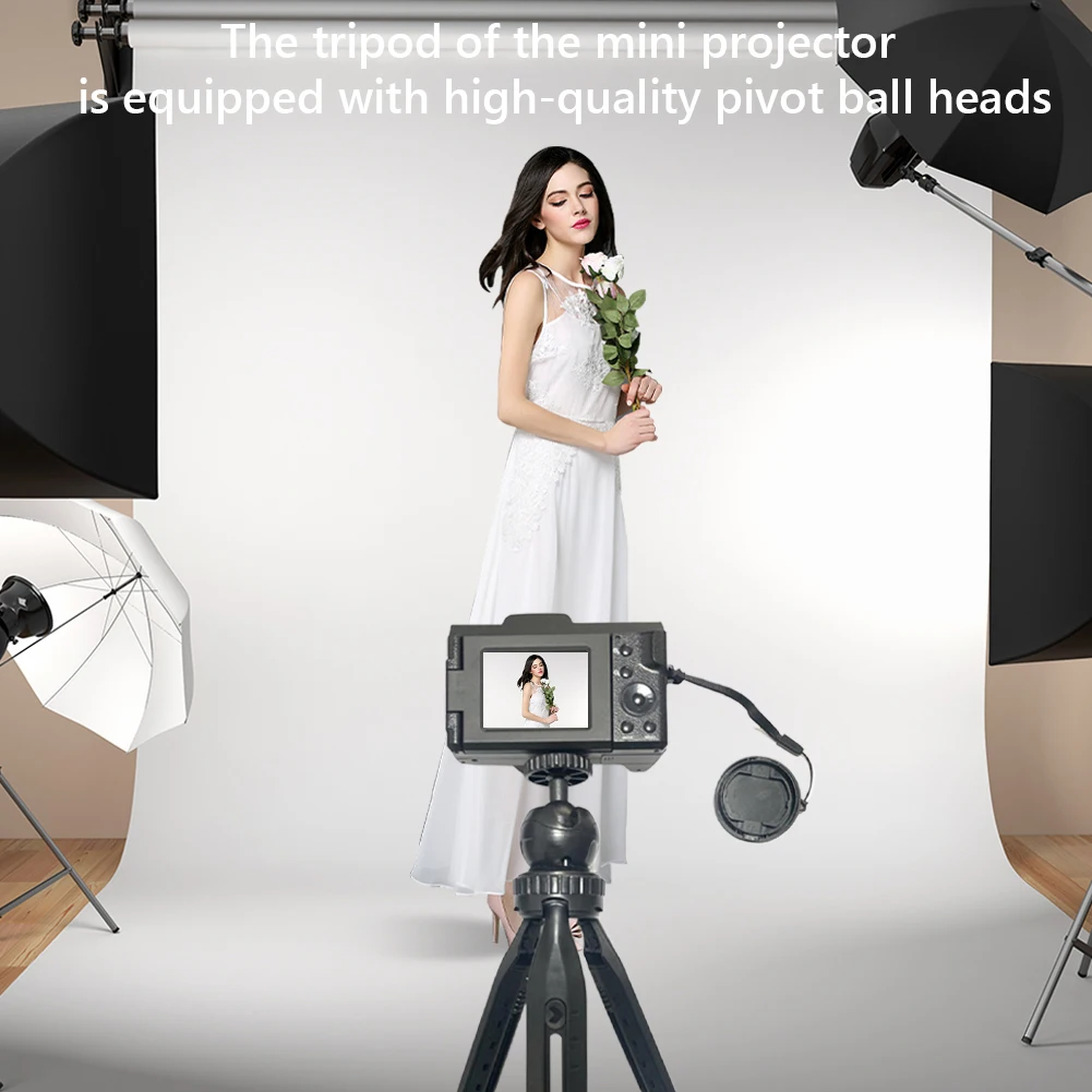 Projector Bracket Mini Tabletop Tripod with 1/4-Inch Screw Mini Projector Desk Tripod Stand Camera Stand for Projector Camera