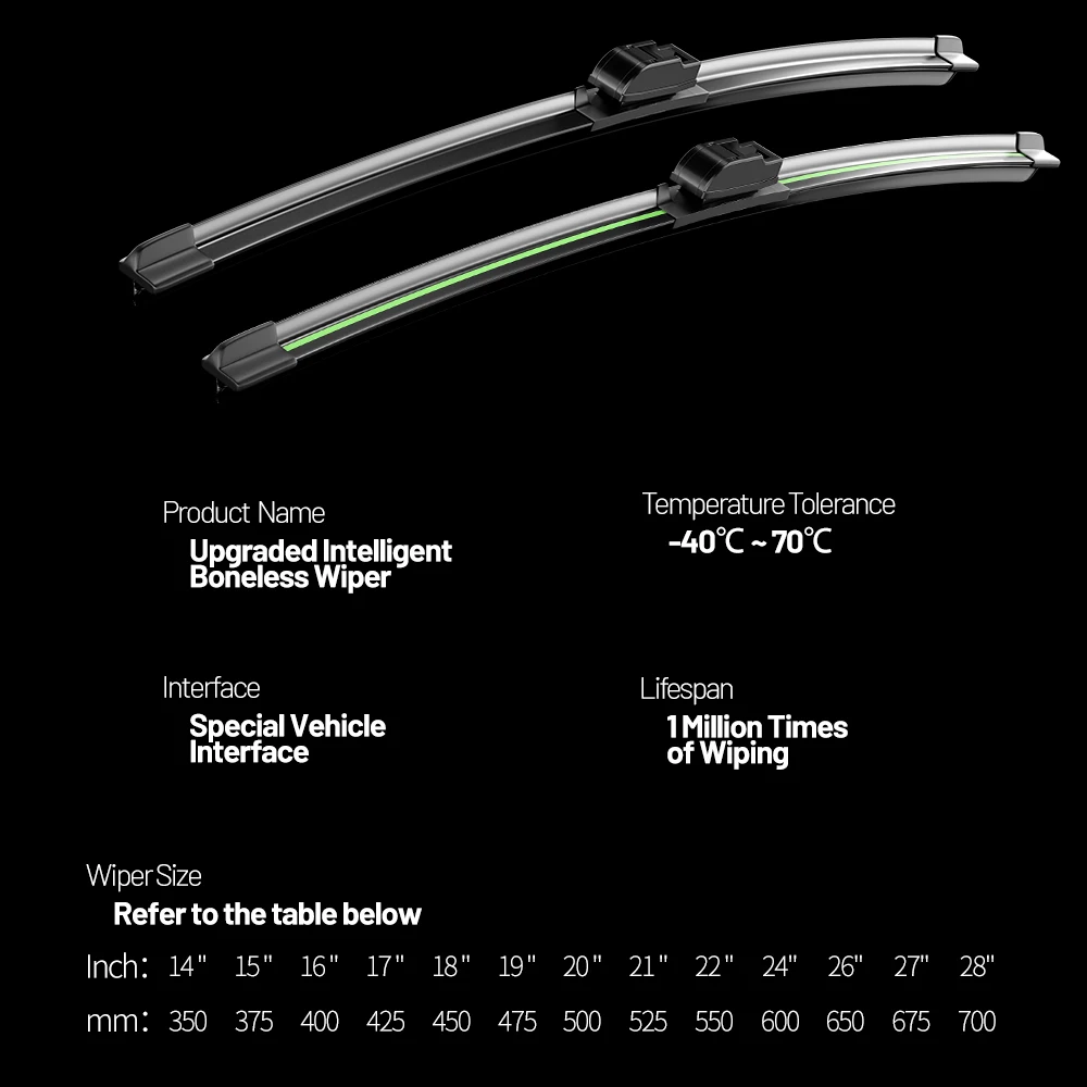 Universal Slim Top Lock Wiper Blades (OEM Quality – J-Hook Fit) – Elite Auto Supply
