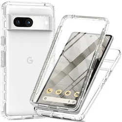 Comprehensive 360 - Degree Armor Shockproof Case with Built - in Screen Protection - Google Pixel 7 (Clear)