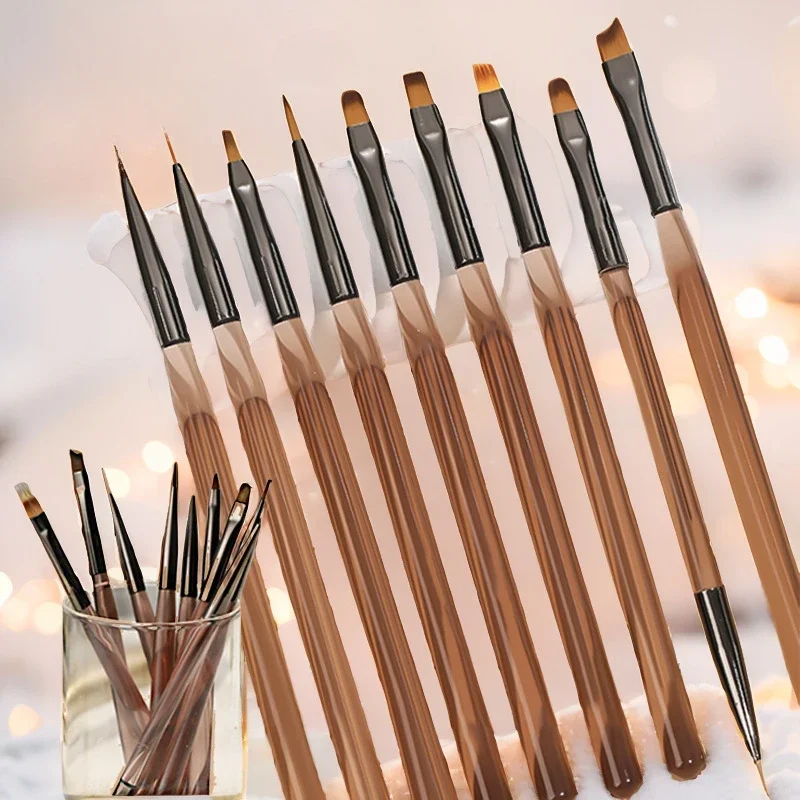 UV Gel Pen Nail Brush 9 DIY Nail Brush Acrylic Painting Brush Eyeliner for Design Tip Display Painting Tools