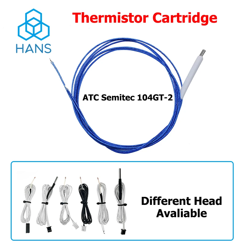 

3D Printer Parts ATC Semitec 104GT-2 104NT-4-R025H42G Thermistor For PT100 V6 Cartridges Heat Block 100K ohm NTC 3950 Cables
